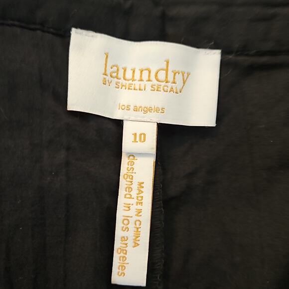 Laundry by Shelli Segal Black Eyelet Full Skirt Sz 10 - Picture 8 of 11